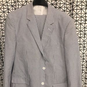 Alan Flusser Seersucker Suit 50R